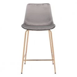 Tony Counter Chair Gray & Gold by ZUO 9 Tony Counter Chair Gray & Gold by ZUO -Default Template 6 gray zuo bar stools 101761 e1 1000