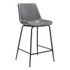Byron Counter Chair Gray by ZUO 2 Byron Counter Chair Gray by ZUO -BOSS Offic Shop gray zuo bar stools 101775 64 1000