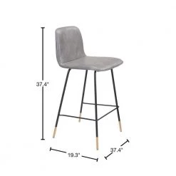 Var Counter Chair Gray by ZUO 11 Var Counter Chair Gray by ZUO -Default Template 6 gray zuo bar stools 101896 40 1000