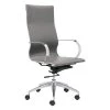 Glider Gray High Back Office Chair by ZUO -Default Template 6 gray zuo executive chairs 100834 64 1000