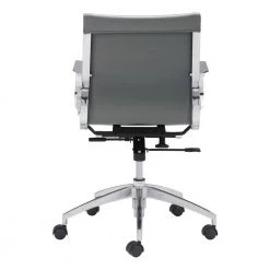 Glider Gray Low Back Office Chair by ZUO -Default Template 6 gray zuo task chairs 100835 1f 1000