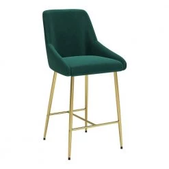 Madelaine Green 100% Polyester Counter Chair by ZUO