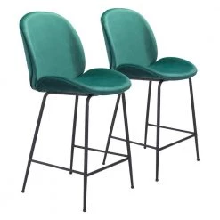 Miles Counter Chair Green by ZUO