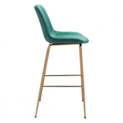 Tony Bar Chair Green & Gold by ZUO 12 Tony Bar Chair Green & Gold by ZUO -Default Template 6 green zuo bar stools 101757 4f 1000