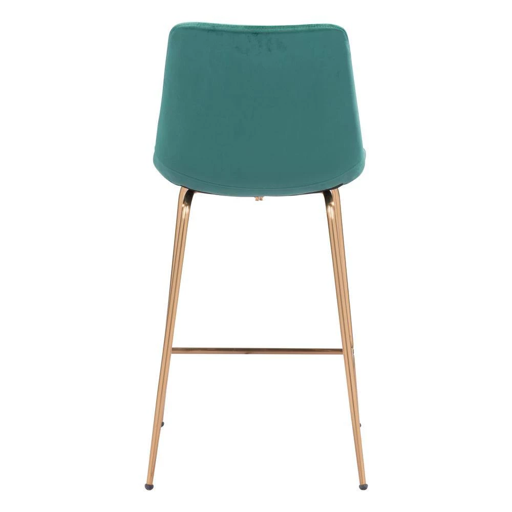 Tony Counter Chair Green & Gold by ZUO 6 Tony Counter Chair Green & Gold by ZUO - Image 4