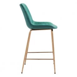 Tony Counter Chair Green & Gold by ZUO 10 Tony Counter Chair Green & Gold by ZUO -Default Template 6 green zuo bar stools 101762 4f 1000