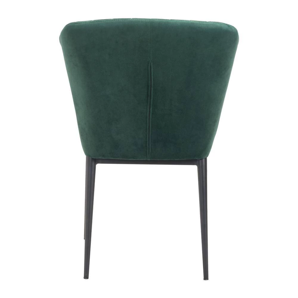 Tolivere Green Velvet Dining Chair (Set of 2) by ZUO 6 Tolivere Green Velvet Dining Chair (Set of 2) by ZUO - Image 4