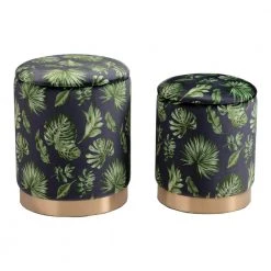 Benson Green Storage Set Ottoman by ZUO