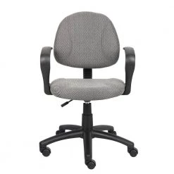 HomePro Loop Arm Task Chair Grey Tweed Fabric Pnuematic Lift by BOSS Office Products -Default Template 6 grey boss office products task chairs b317 gy 1f 1000