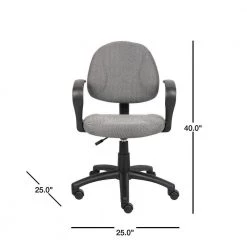 HomePro Loop Arm Task Chair Grey Tweed Fabric Pnuematic Lift by BOSS Office Products -Default Template 6 grey boss office products task chairs b317 gy 40 1000