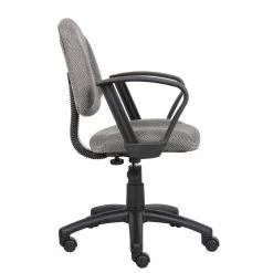 HomePro Loop Arm Task Chair Grey Tweed Fabric Pnuematic Lift by BOSS Office Products -Default Template 6 grey boss office products task chairs b317 gy fa 1000