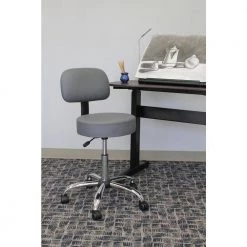 WorkPro 24 in. Width Big and Tall Grey/Chrome Vinyl Office Stool with Swivel Seat by BOSS Office Products 11 WorkPro 24 in. Width Big and Tall Grey/Chrome Vinyl Office Stool with Swivel Seat by BOSS Office Products -Default Template 6 grey chrome boss office products office stools b245 gy 31 1000