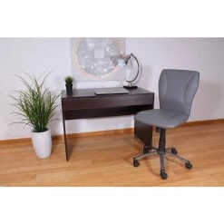 KidsPro Task Chair White Fur fabric Gold Base Pneumatic Lift by BOSS Office Products -BOSS Offic Shop grey pewter boss office products task chairs b220 gy 31 1000