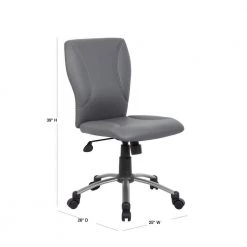 KidsPro Task Chair White Fur fabric Gold Base Pneumatic Lift by BOSS Office Products -BOSS Offic Shop grey pewter boss office products task chairs b220 gy 40 1000