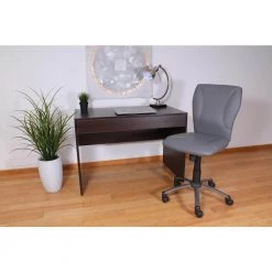 KidsPro Task Chair White Fur fabric Gold Base Pneumatic Lift by BOSS Office Products -BOSS Offic Shop grey pewter boss office products task chairs b220 gy 76 1000