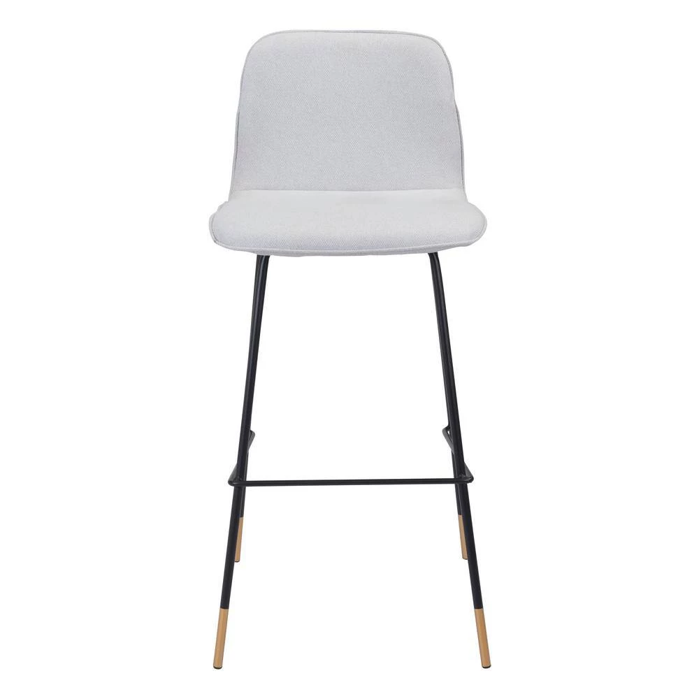 Gironde Bar Chair Light Gray by ZUO 4 Gironde Bar Chair Light Gray by ZUO - Image 2
