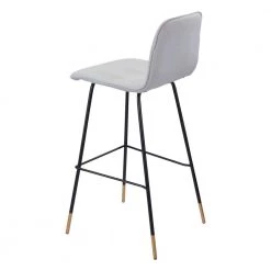 Gironde Bar Chair Light Gray by ZUO 12 Gironde Bar Chair Light Gray by ZUO -Default Template 6 light gray zuo bar stools 101897 fa 1000