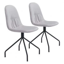 Slope Light Gray Dining Chair (Set of 2) by ZUO