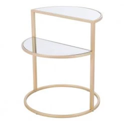 Terrace Mirror and Gold Side Table by ZUO