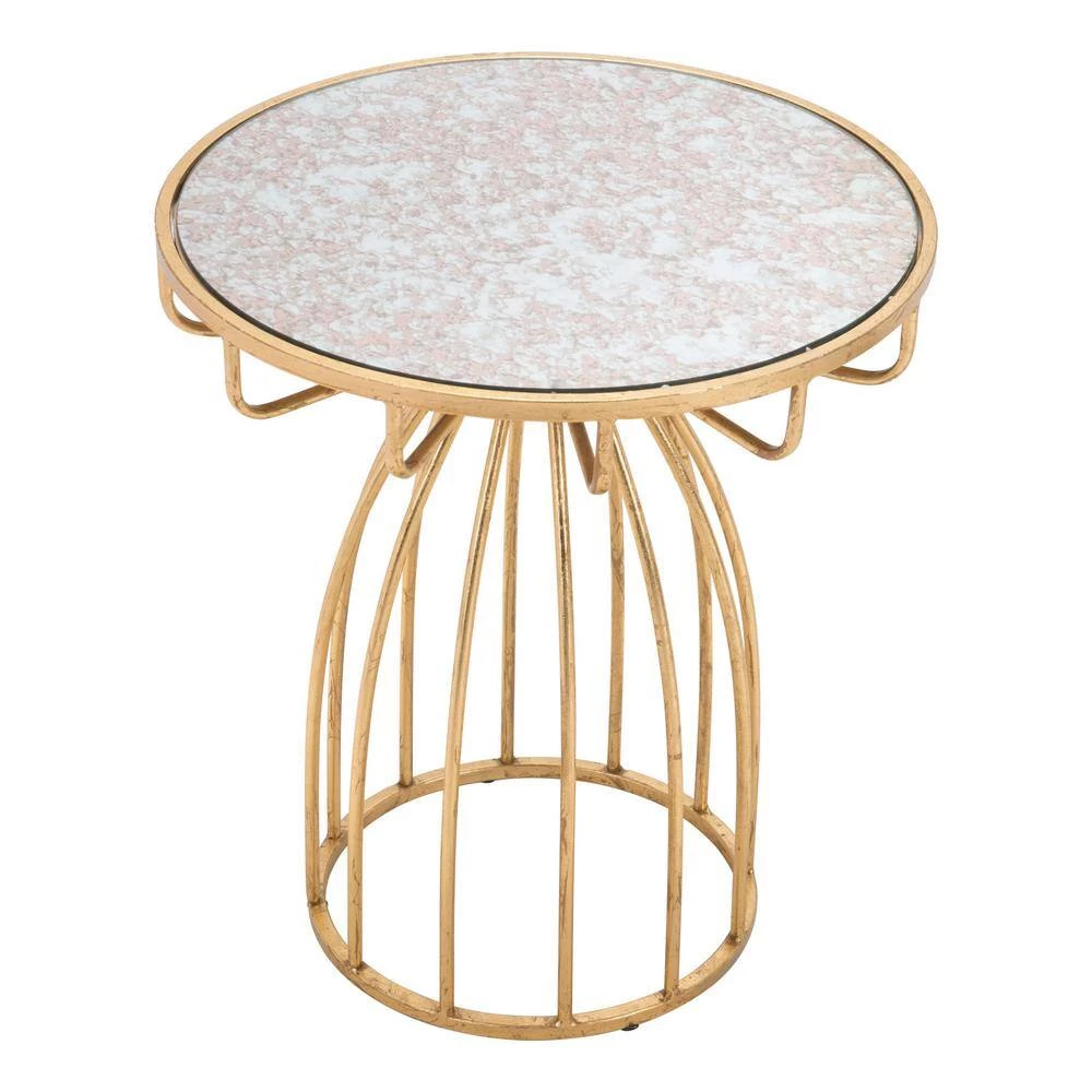 Silo Gold Side Table by ZUO 6 Silo Gold Side Table by ZUO - Image 4