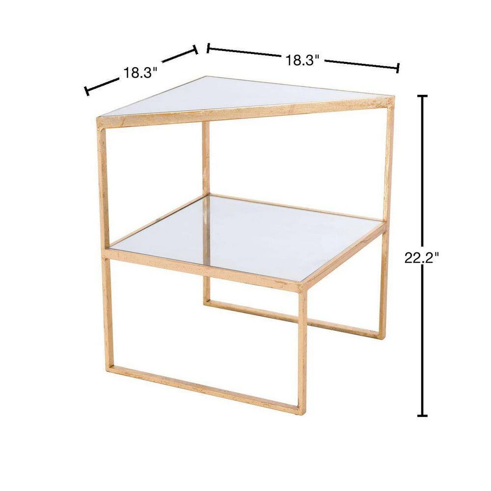 Planes Gold Side Table by ZUO 5 Planes Gold Side Table by ZUO - Image 3