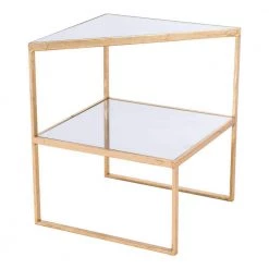 Planes Gold Side Table by ZUO