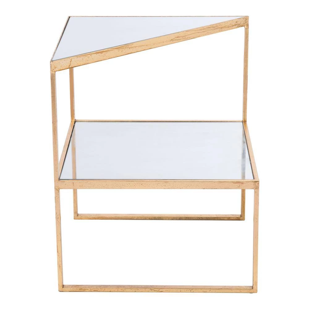 Planes Gold Side Table by ZUO 4 Planes Gold Side Table by ZUO - Image 2