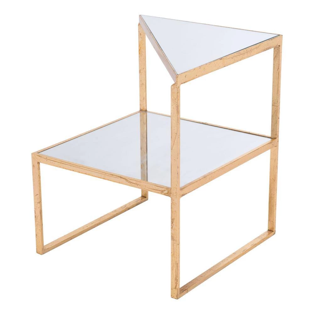 Planes Gold Side Table by ZUO 9 Planes Gold Side Table by ZUO - Image 7