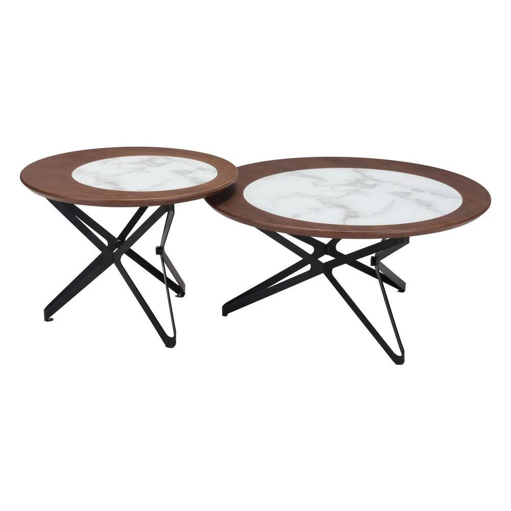 Anderson 31.5 in. Multicolor 15.7 in. Round MDF Coffee Table by ZUO 6 Anderson 31.5 in. Multicolor 15.7 in. Round MDF Coffee Table by ZUO - Image 4