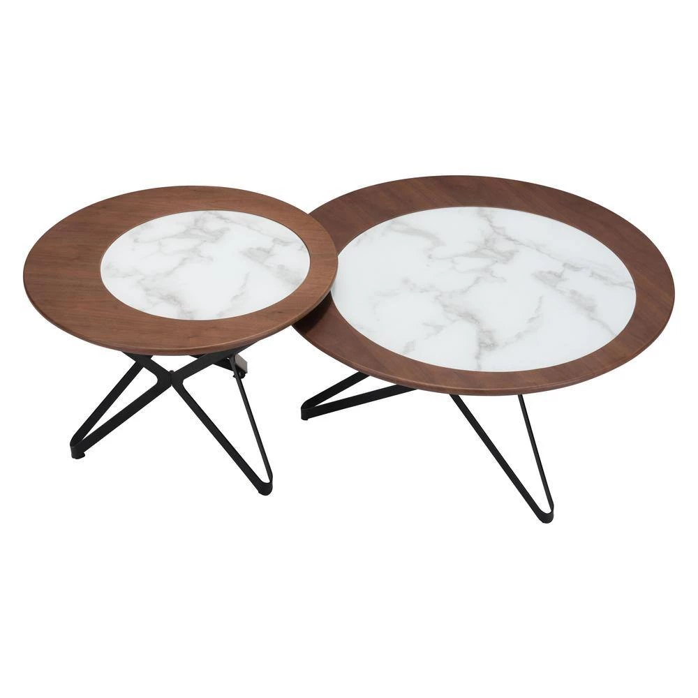 Anderson 31.5 in. Multicolor 15.7 in. Round MDF Coffee Table by ZUO 7 Anderson 31.5 in. Multicolor 15.7 in. Round MDF Coffee Table by ZUO - Image 5