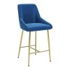 Madelaine Navy 100% Low Back Polyester Wood Frame Counter Chair by ZUO 1 Madelaine Navy 100% Low Back Polyester Wood Frame Counter Chair by ZUO -Default Template 6 navy gold zuo bar stools 109379 64 1000