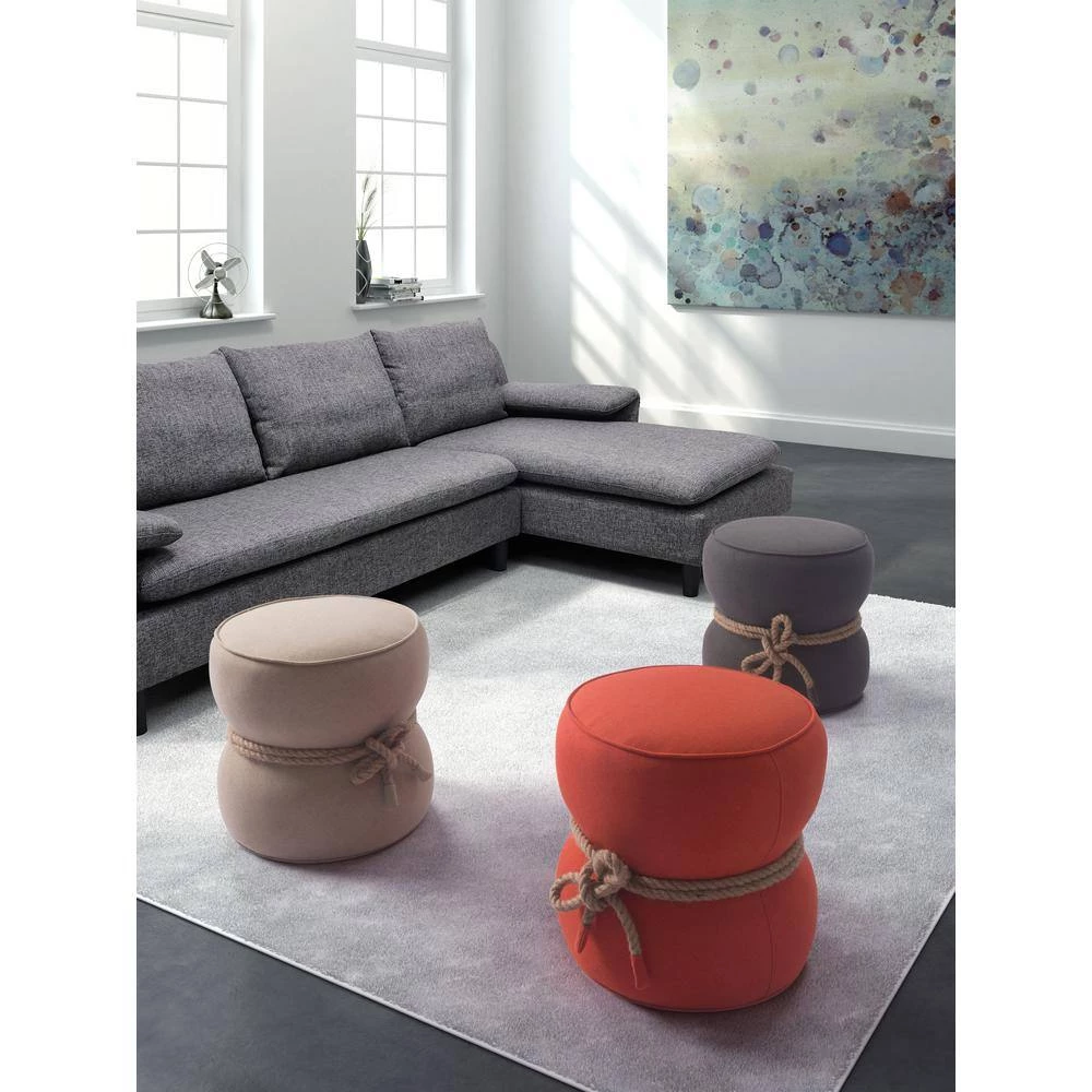 Tubby Orange Ottoman by ZUO 5 Tubby Orange Ottoman by ZUO - Image 3