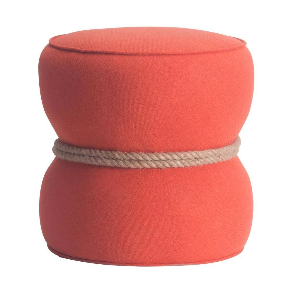 Tubby Orange Ottoman by ZUO 4 Tubby Orange Ottoman by ZUO - Image 2