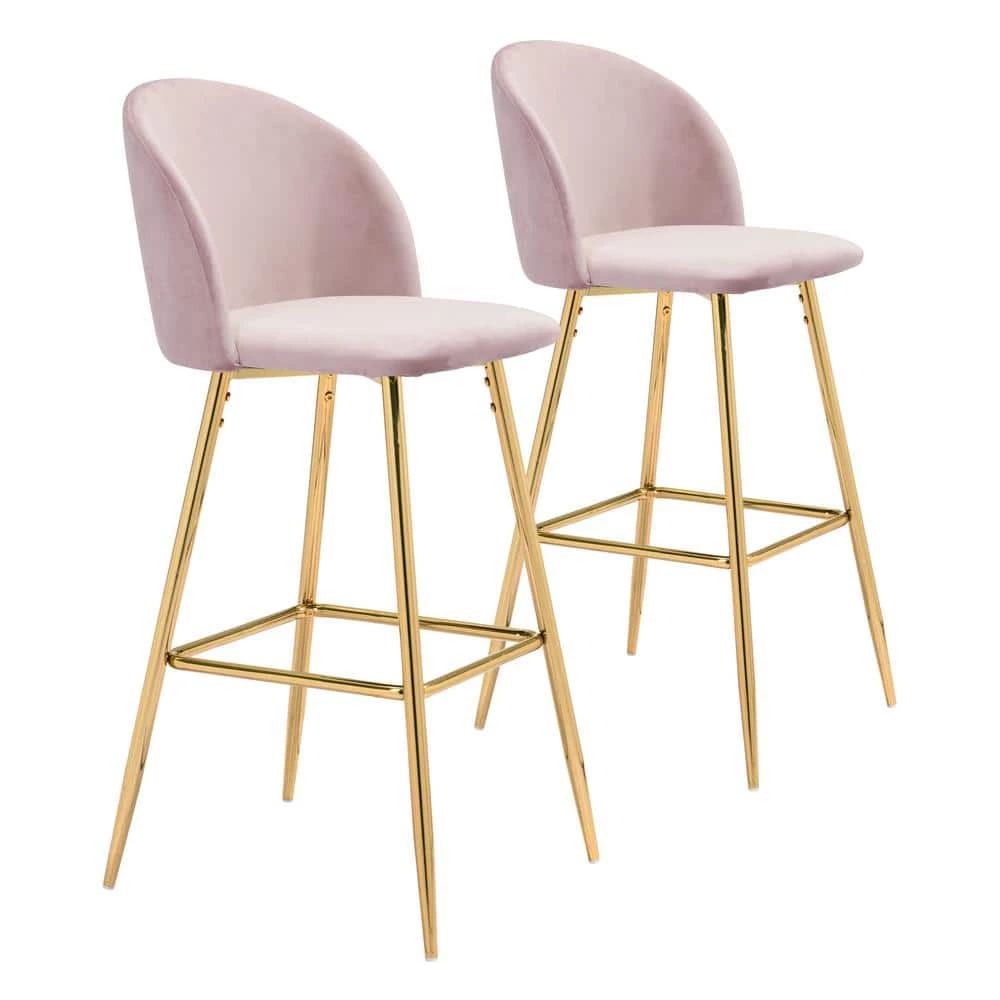 Cozy Bar Chair Pink by ZUO 3 Cozy Bar Chair Pink by ZUO
