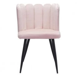 Adele Pink, Black Polyester Dining Side Chair Set of 2 by ZUO 13 Adele Pink, Black Polyester Dining Side Chair Set of 2 by ZUO -Default Template 6 pink zuo dining chairs 101523 1f 1000