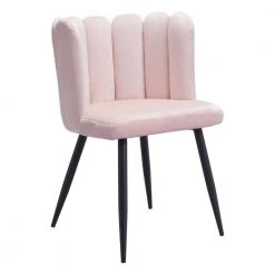 Adele Pink, Black Polyester Dining Side Chair Set of 2 by ZUO 12 Adele Pink, Black Polyester Dining Side Chair Set of 2 by ZUO -Default Template 6 pink zuo dining chairs 101523 c3 1000