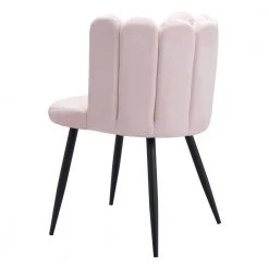 Adele Pink, Black Polyester Dining Side Chair Set of 2 by ZUO 15 Adele Pink, Black Polyester Dining Side Chair Set of 2 by ZUO -Default Template 6 pink zuo dining chairs 101523 fa 1000