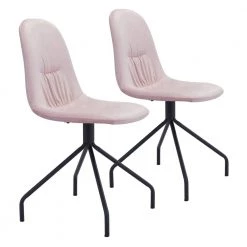 Slope Pink Dining Chair (Set of 2) by ZUO