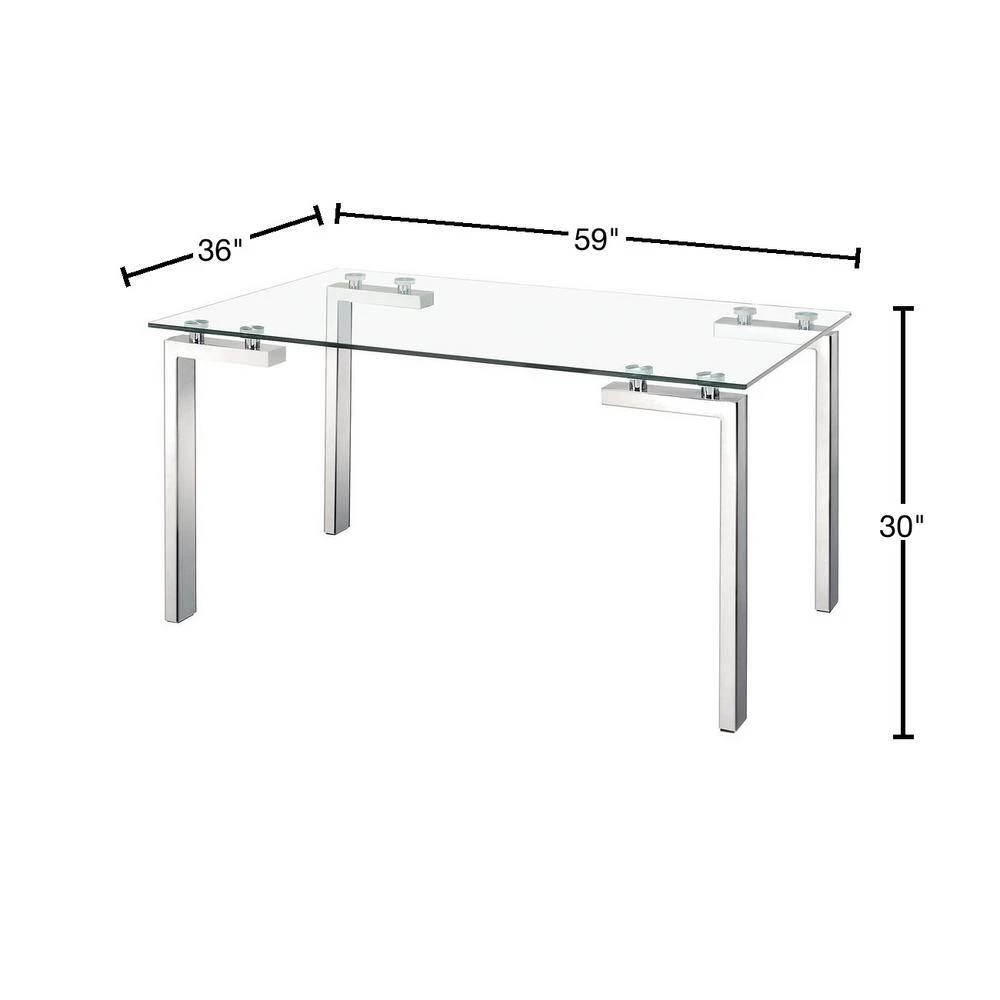 Roca Stainless Steel Dining Table Polished by ZUO 4 Roca Stainless Steel Dining Table Polished by ZUO - Image 2