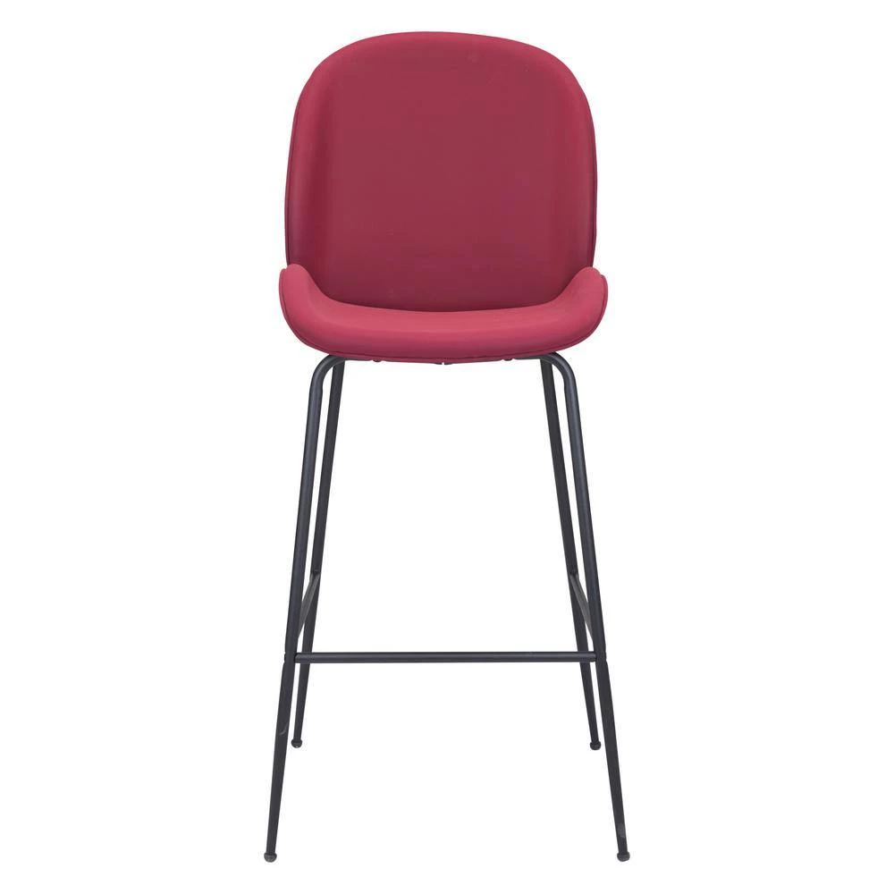 Miles Bar Chair Red by ZUO 4 Miles Bar Chair Red by ZUO - Image 2