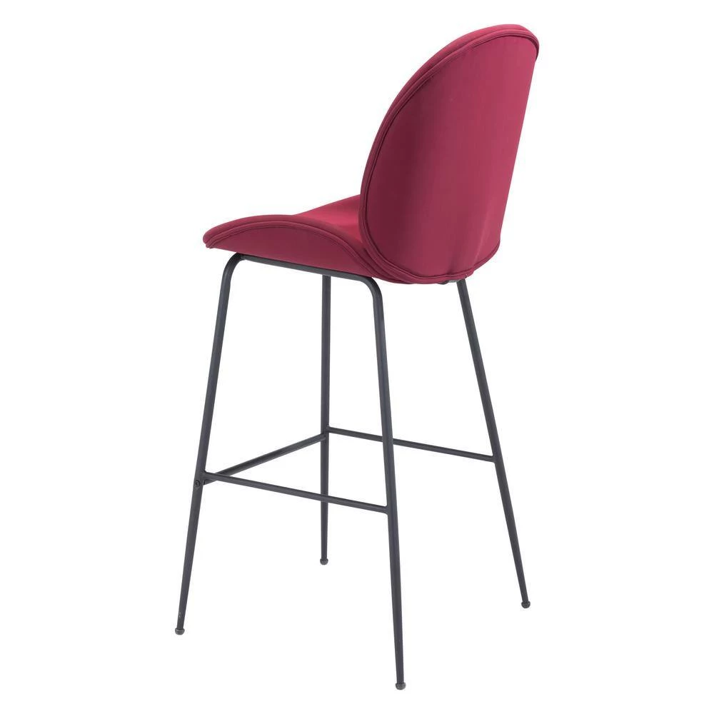 Miles Bar Chair Red by ZUO 7 Miles Bar Chair Red by ZUO - Image 5