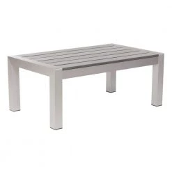 Cosmopolitan 39.4 in. Silver 15.8 in. Polypropylene Coffee Table by ZUO