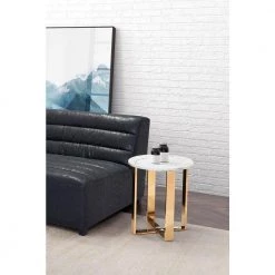 Atlas Stone and Gold End Table by ZUO 13 Atlas Stone and Gold End Table by ZUO -Default Template 6 stone and gold zuo end side tables 100656 31 1000