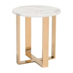 Atlas Stone and Gold End Table by ZUO