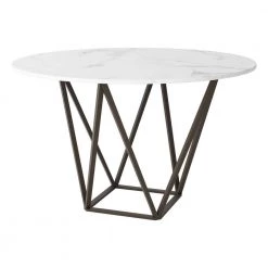 Tintern Stone and Antique Brass Dining Table by ZUO