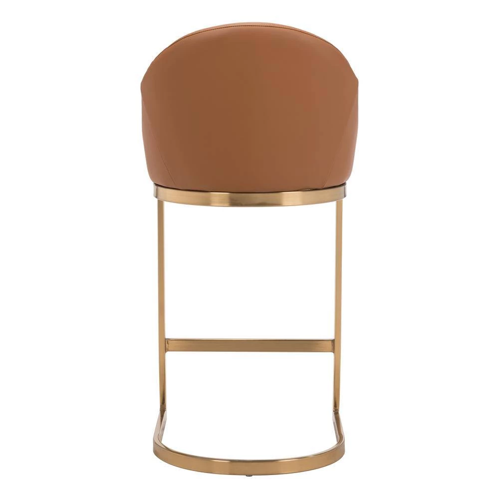 Scott Tan Backless Metal Counter Height (24-27 in.) Bar Stool by ZUO 7 Scott Tan Backless Metal Counter Height (24-27 in.) Bar Stool by ZUO - Image 5
