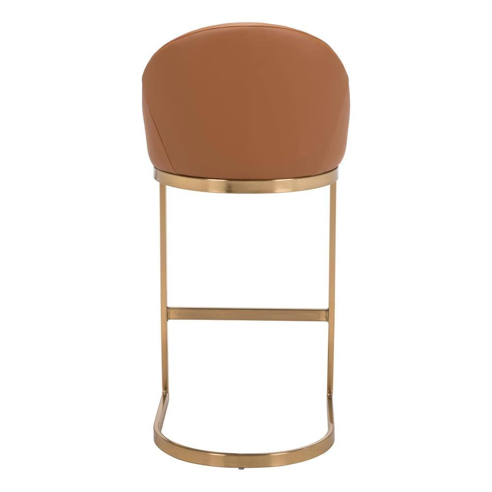 Scott Tan Backless Metal Bar Height (28-33 in.) Bar Stool by ZUO 9 Scott Tan Backless Metal Bar Height (28-33 in.) Bar Stool by ZUO - Image 7