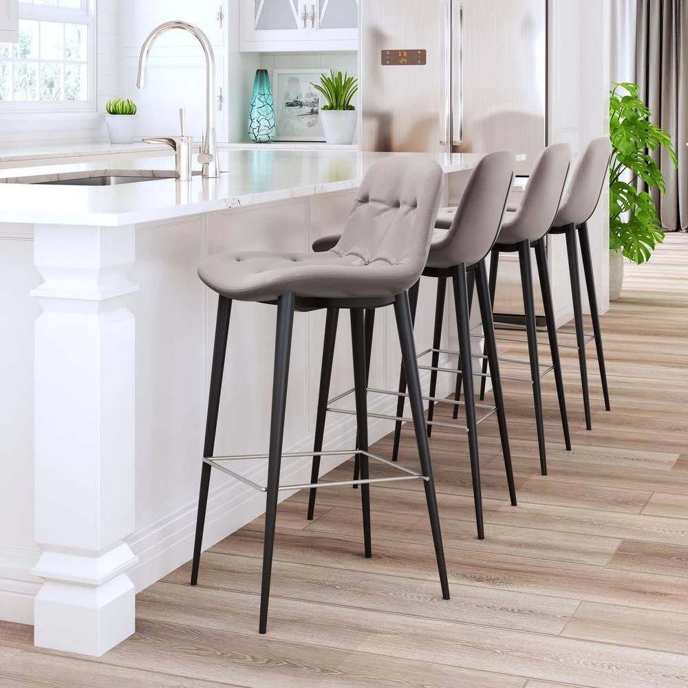 Tangiers Counter Chair (Set of 2) Taupe by ZUO 11 Tangiers Counter Chair (Set of 2) Taupe by ZUO - Image 9