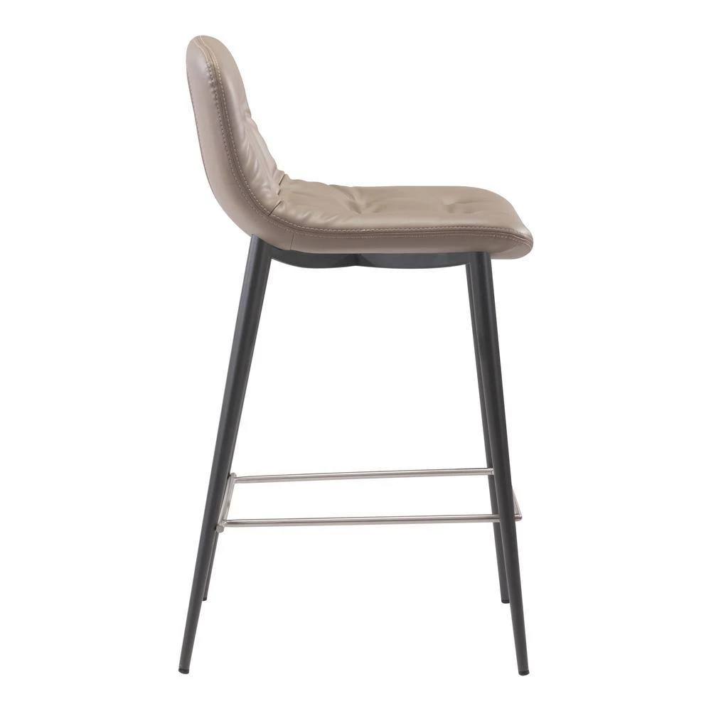 Tangiers Counter Chair (Set of 2) Taupe by ZUO 7 Tangiers Counter Chair (Set of 2) Taupe by ZUO - Image 5