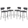 Sharon Vintage Black 100% Polyurethane Bar Chair - (Set of 4) by ZUO 2 Sharon Vintage Black 100% Polyurethane Bar Chair - (Set of 4) by ZUO -Default Template 6 vintage black black zuo bar stools 109590 64 1000